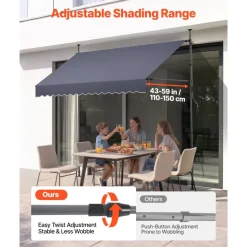 VEVOR Manual Retractable Awning, 98