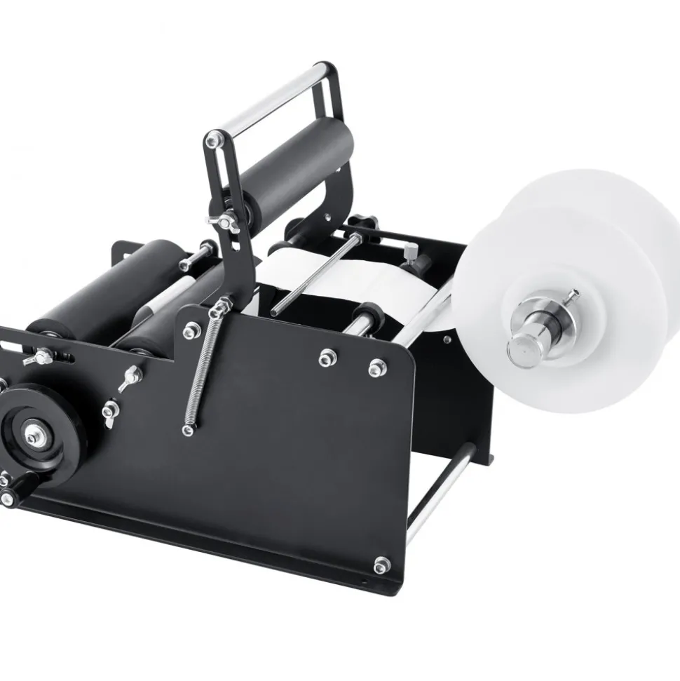 VEVOR Manual Round Labeling Machine, 15-20pcs/min, Bottle Label Applicator for Round Bottles, Adjustable Manual Round Bottle Labeler Suitable for Bottle Diameter 0.78-4.72 inches (with Pressing Bar)
