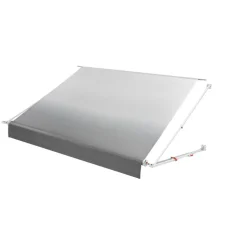 VEVOR Manual RV Awning Complete Kit, 10.12FT Retractable RV Awning with Aluminum Alloy Frame & Waterproof PVC Fabric, Outdoor Camping Trailer Awnings Fit Most RVs (10FT Type, Gradient Gray)