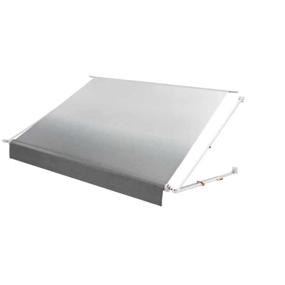 VEVOR Manual RV Awning Complete Kit, 10.12FT Retractable RV Awning with Aluminum Alloy Frame & Waterproof PVC Fabric, Outdoor Camping Trailer Awnings Fit Most RVs (10FT Type, Gradient Gray)
