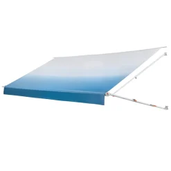 VEVOR Manual RV Awning Complete Kit, 20.12FT Retractable RV Awning with Aluminum Alloy Frame & Waterproof PVC Fabric, Outdoor Camping Trailer Awnings Fit Most RVs (20FT Type, Gradient Blue)