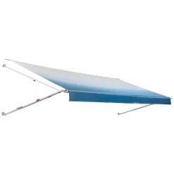 VEVOR Manual RV Awning Complete Kit, 20.12FT Retractable RV Awning with Aluminum Alloy Frame & Waterproof PVC Fabric, Outdoor Camping Trailer Awnings Fit Most RVs (20FT Type, Gradient Blue)