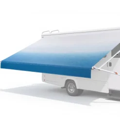 VEVOR Manual RV Awning Complete Kit & Sunshade Screen, 18.12FT Retractable RV Awning with Aluminum Alloy Frame & Waterproof Fabric, Outdoor Camping Trailer Awnings Fit Most RVs (18FT Type)