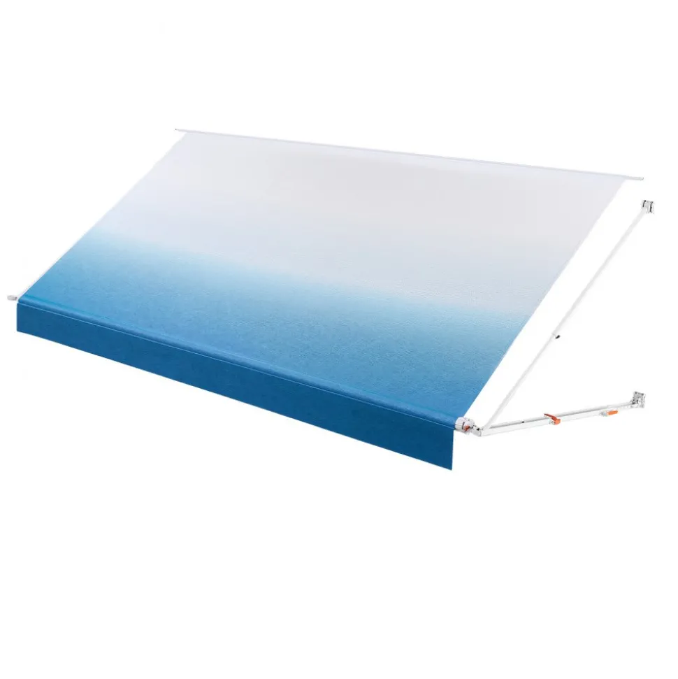VEVOR Manual RV Awning Complete Kit & Sunshade Screen, 18.12FT Retractable RV Awning with Aluminum Alloy Frame & Waterproof Fabric, Outdoor Camping Trailer Awnings Fit Most RVs (18FT Type)