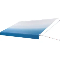 VEVOR Manual RV Awning Complete Kit & Sunshade Screen, 18.12FT Retractable RV Awning with Aluminum Alloy Frame & Waterproof Fabric, Outdoor Camping Trailer Awnings Fit Most RVs (18FT Type)