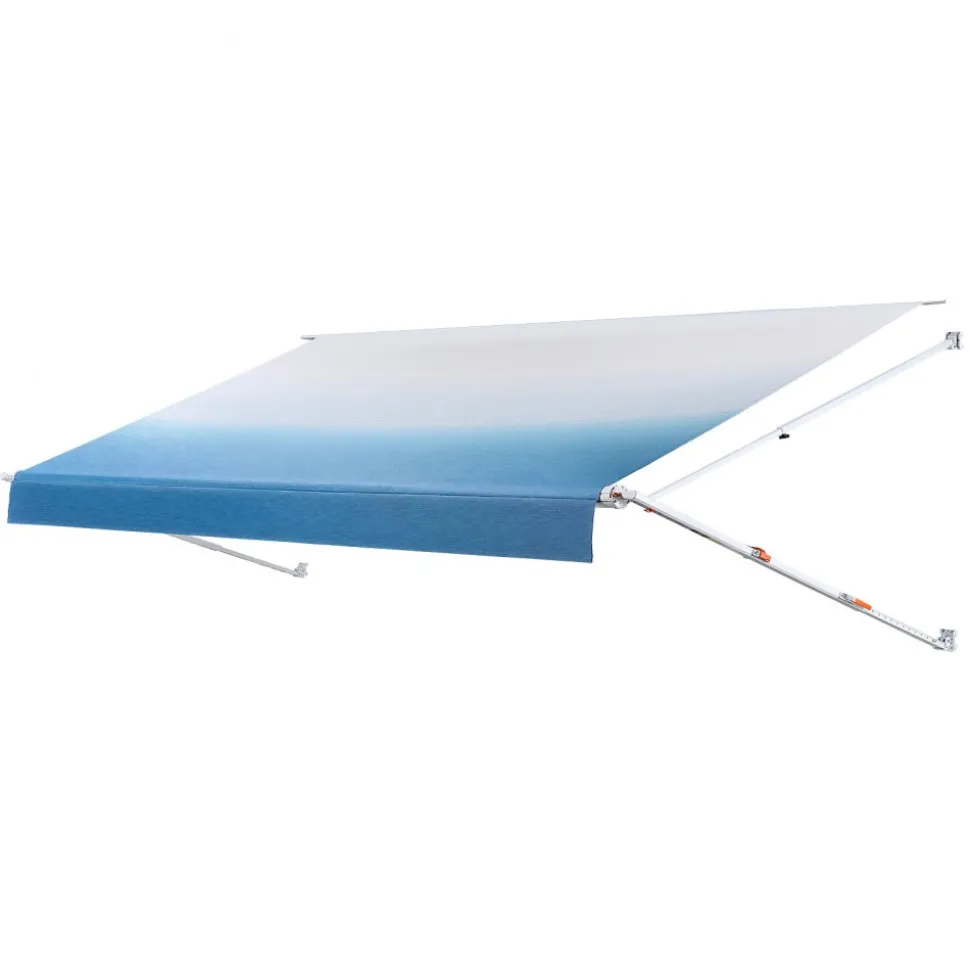 VEVOR Manual RV Awning Complete Kit & Sunshade Screen, 18.12FT Retractable RV Awning with Aluminum Alloy Frame & Waterproof Fabric, Outdoor Camping Trailer Awnings Fit Most RVs (18FT Type)