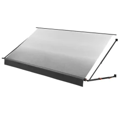 VEVOR Manual RV Awning Complete Kit, 14.12FT Retractable RV Awning with Aluminum Alloy Frame & Waterproof PVC Fabric, Outdoor Camping Trailer Awnings Fit Most RVs (14FT Type, Gradient Black)