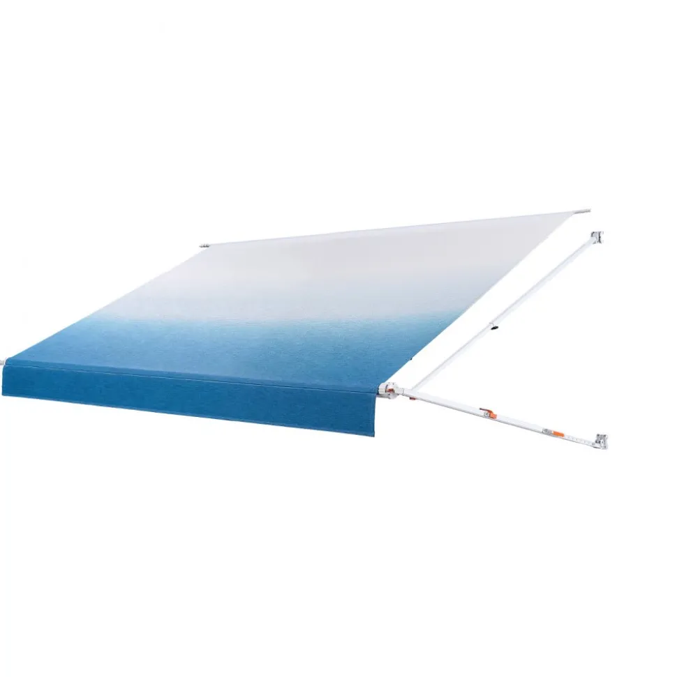 VEVOR Manual RV Awning Complete Kit, 20.12FT Retractable RV Awning with Aluminum Alloy Frame & Waterproof PVC Fabric, Outdoor Camping Trailer Awnings Fit Most RVs (20FT Type, Gradient Black)