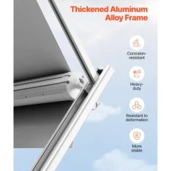 VEVOR Manual RV Awning Complete Kit, 15' Retractable Awning with Aluminum Alloy Frame, Outdoor Trailer Awning, Fit for Most RVs(Blue Fade)