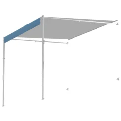 VEVOR Manual RV Awning Complete Kit, 20' Retractable Awning with Aluminum Alloy Frame, Outdoor Trailer Awning, Fit for Most RVs(Black Fade)