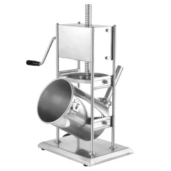 VEVOR Manual Sausage Stuffer, 22 LBS / 10 L Vertical Meat Stuffer, Dual-Speed Sausage Casing Meat Filling Machine, Stainless Steel Heavy Duty Filler with 5 Stuffing Tubes, for Commercial & Home Use
