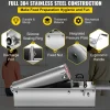 VEVOR Manual Sausage Stuffer, 7 L / 15 LBS Horizontal Sausage Machine, Dual-Speed Meat Stuffer, Made of Food-Grade 304 Stainless Steel, Includes 5 Stuffing Tubes, for Home Kitchen Restaurant Commercia