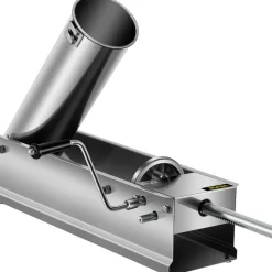 VEVOR Manual Sausage Stuffer, 7 L / 15 LBS Horizontal Sausage Machine, Dual-Speed Meat Stuffer, Made of Food-Grade 304 Stainless Steel, Includes 5 Stuffing Tubes, for Home Kitchen Restaurant Commercia