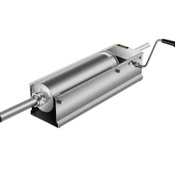VEVOR Manual Sausage Stuffer, 7 L / 15 LBS Horizontal Sausage Machine, Dual-Speed Meat Stuffer, Made of Food-Grade 304 Stainless Steel, Includes 5 Stuffing Tubes, for Home Kitchen Restaurant Commercia
