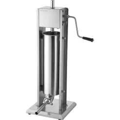 VEVOR Manual Sausage Stuffer 7L/15LBS Vertical Sausage Machine Dual-Speed, Food-Grade 304 Stainless Steel Meat Stuffer, Includes 5 Stuffing Tubes, for Home Kitchen Restaurant Commercial