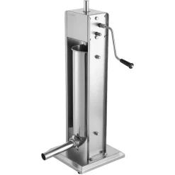 VEVOR Manual Sausage Stuffer 7L/15LBS Vertical Sausage Machine Dual-Speed, Food-Grade 304 Stainless Steel Meat Stuffer, Includes 5 Stuffing Tubes, for Home Kitchen Restaurant Commercial
