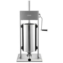VEVOR Manual Sausage Stuffer, 33 LBS / 15 L Vertical Meat Stuffer, Heavy Duty Sausage Casing Meat Stuffing Machine, Dual-Speed Stainless Steel Filler with 5 Filling Tubes, for Commercial and Home Use