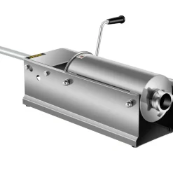 VEVOR Manual Sausage Stuffer, 5 L / 11 LBS Horizontal Sausage Machine, Dual-Speed Meat Stuffer, Made of Food-Grade 304 Stainless Steel, Includes 5 Stuffing Tubes, for Home Kitchen Restaurant Commercia
