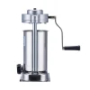 VEVOR Manual Sausage Stuffer, 2 L / 5 LBS Vertical Sausage Machine with G-type Clamp, Food-Grade 304 Stainless Steel Barrel with 2 Stuffing Tubes, for Home Kitchen Restaurant Commercial