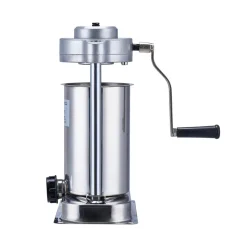 VEVOR Manual Sausage Stuffer, 2 L / 5 LBS Vertical Sausage Machine with G-type Clamp, Food-Grade 304 Stainless Steel Barrel with 2 Stuffing Tubes, for Home Kitchen Restaurant Commercial