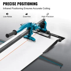 VEVOR Manual Tile Cutter, 48 inch, Porcelain Ceramic Tile Cutter with Tungsten Carbide Cutting Wheel, Infrared Positioning, Anti-Skid Feet, Durable Rails for professional installers or beginners