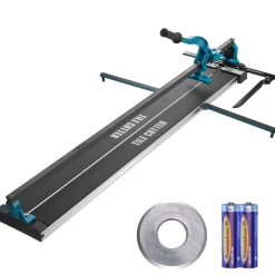 VEVOR Manual Tile Cutter, 48 inch, Porcelain Ceramic Tile Cutter with Tungsten Carbide Cutting Wheel, Infrared Positioning, Anti-Skid Feet, Durable Rails for professional installers or beginners