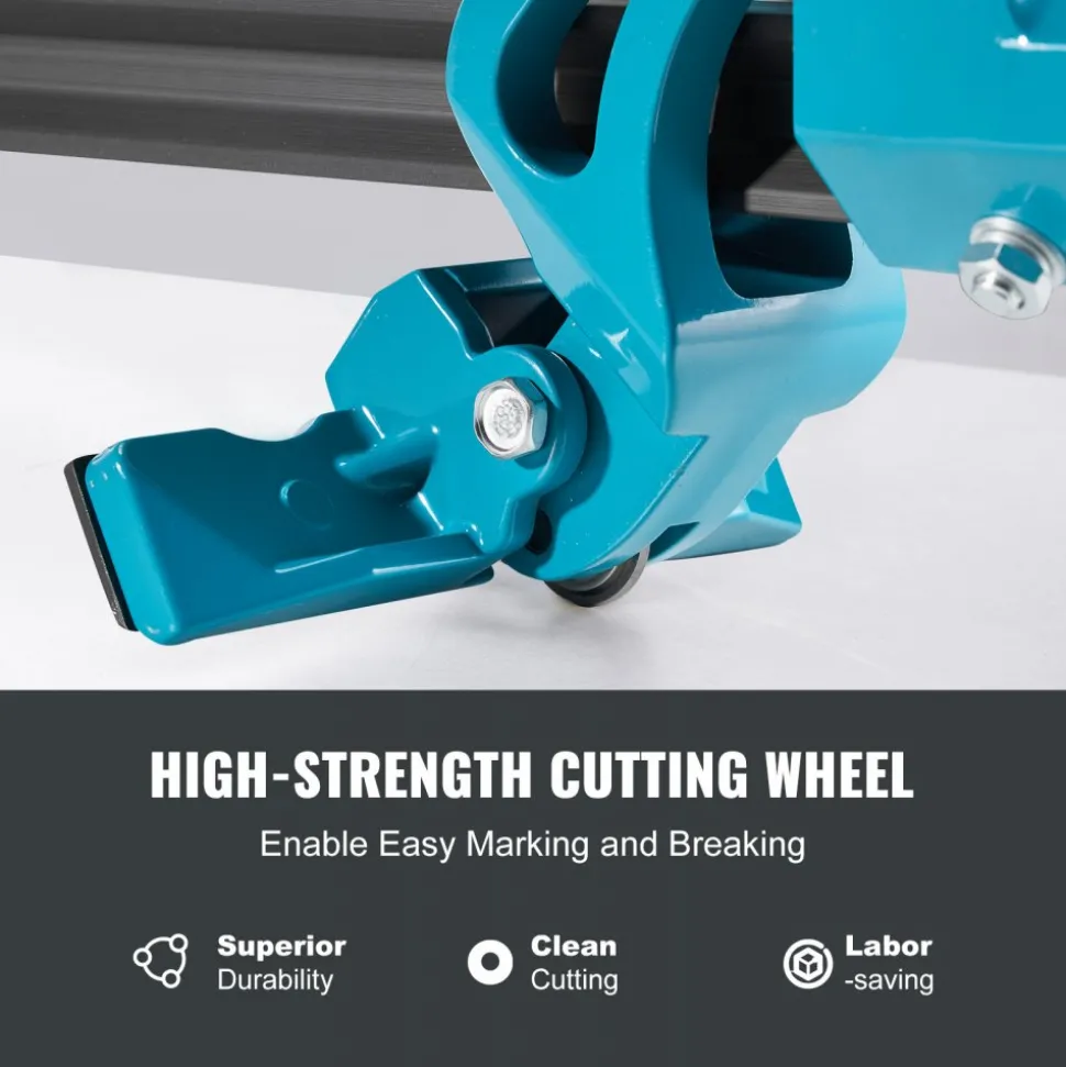 VEVOR Manual Tile Cutter, 48 inch, Porcelain Ceramic Tile Cutter with Tungsten Carbide Cutting Wheel, Infrared Positioning, Anti-Skid Feet, Durable Rails for professional installers or beginners