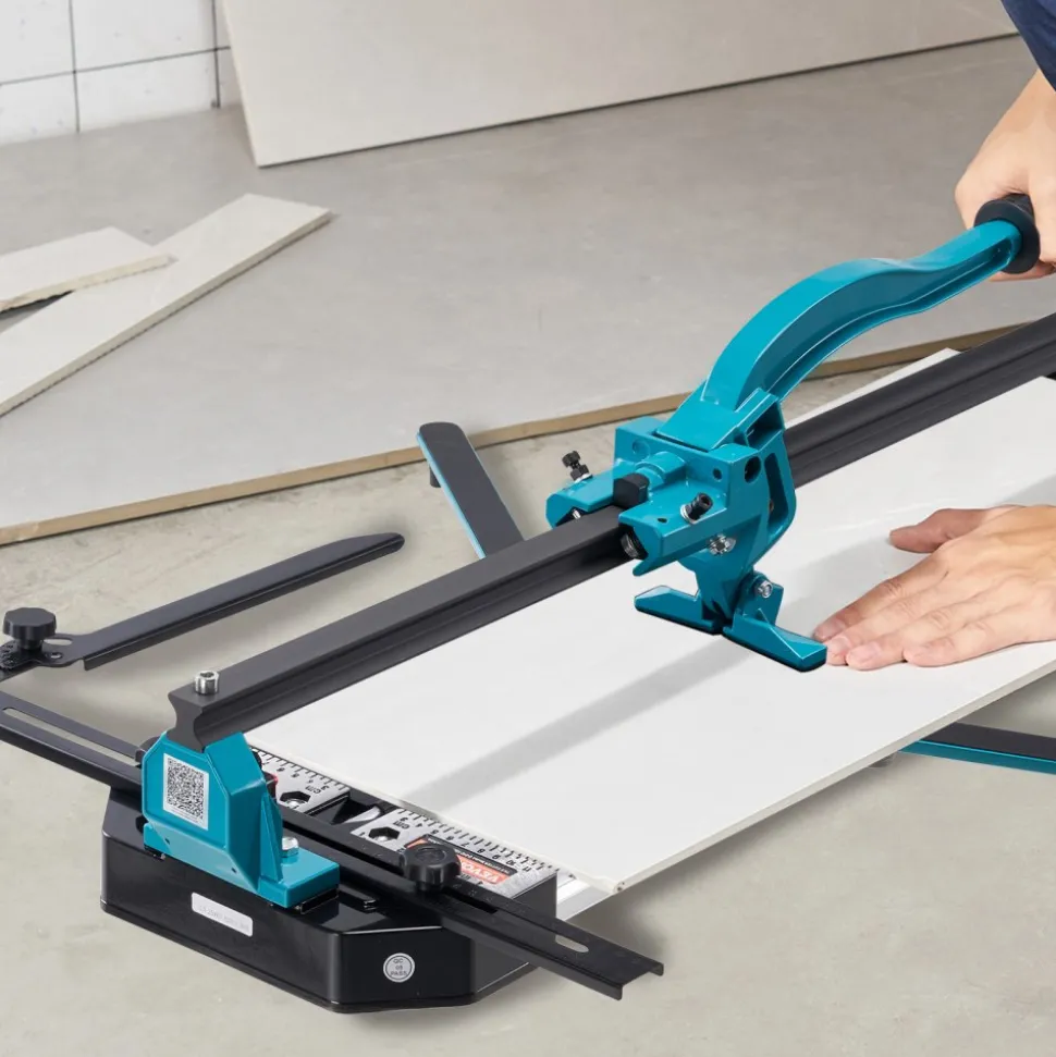 VEVOR Manual Tile Cutter, 48 inch, Porcelain Ceramic Tile Cutter with Tungsten Carbide Cutting Wheel, Infrared Positioning, Anti-Skid Feet, Durable Rails for professional installers or beginners
