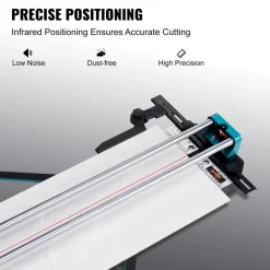 VEVOR Manual Tile Cutter, 48 inch, Porcelain Ceramic Tile Cutter with Tungsten Carbide Cutting Wheel, Infrared Positioning, Anti-Skid Feet, Double Rails for professional installers or beginners