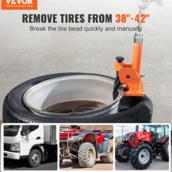 VEVOR Manual Tire Bead Breaker, 38"-42" Tires Changer Tool with Rubber Pad, Protect Aluminum Alloy Hubs, Easy-Operated Tire Repair Tool for ATVs/UTVs, Tractors, Trucks, Cars, Heavy Duty Tires