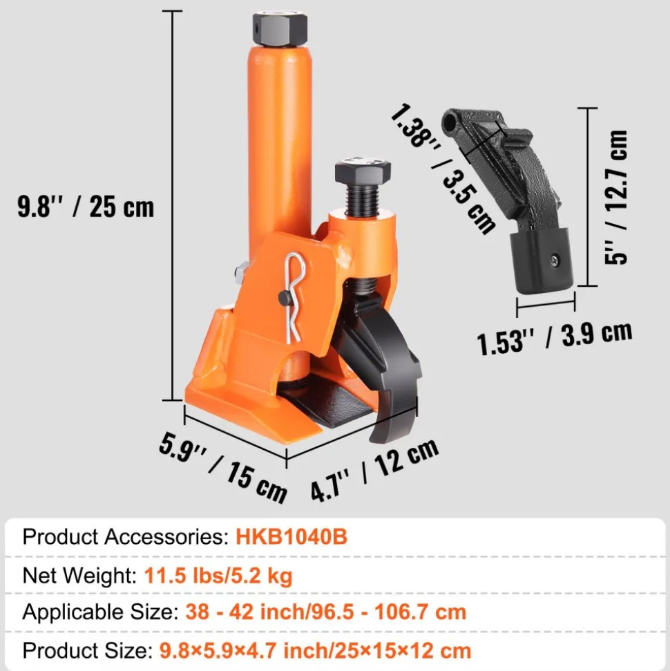 VEVOR Manual Tire Bead Breaker, 38"-42" Tires Changer Tool with Rubber Pad, Protect Aluminum Alloy Hubs, Easy-Operated Tire Repair Tool for ATVs/UTVs, Tractors, Trucks, Cars, Heavy Duty Tires