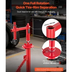 VEVOR Manual Tire Changer Duck Head Kit with Silver Cone, Fit for 16