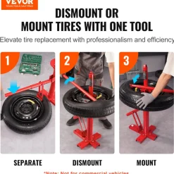 VEVOR Manual Tire Changer, Portable Hand Bead Breaker Mounting Tool for 203 - 406 mm Tires, Compatible with Car Truck Trailer, Tire Mounting Machine for Home Garage Small Auto Shop