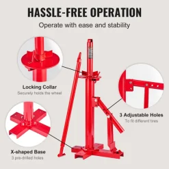 VEVOR Manual Tire Changer, Portable Hand Bead Breaker Mounting Tool for 203 - 406 mm Tires, Compatible with Car Truck Trailer, Tire Mounting Machine for Home Garage Small Auto Shop