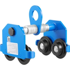 VEVOR Manual Trolley, 2200 lbs/1 Ton Load Capacity, Push Beam Trolley with Dual Wheels, Adjustable for I-Beam Flange Width 2.4
