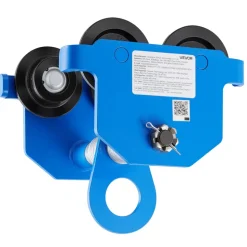 VEVOR Manual Trolley, 2200 lbs/1 Ton Load Capacity, Push Beam Trolley with Dual Wheels, Adjustable for I-Beam Flange Width 2.4