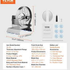 VEVOR Manual Vegetable Fruit Slicer, 0-0.5
