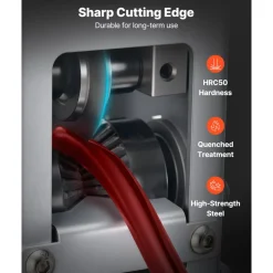 VEVOR Manual Wire Stripper Machine, 0.06-1.18 in, Copper Cable Stripper Tool, Hand Crank or Drill Powered Modes, Heavy-Duty Q235 Frame Wire Stripping Machine, Easy to Use, for Scrap Copper Recycling