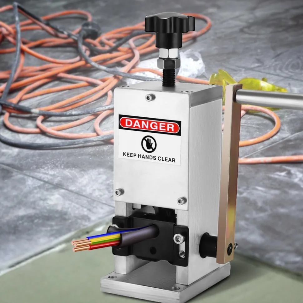 VEVOR Manual Wire Stripping Machine 0.06-0.98 inches, Wire Stripper Machine with Hand Crank Portable, Wire Stripping Tool Aluminum Construction,for Scrap Copper Recycling