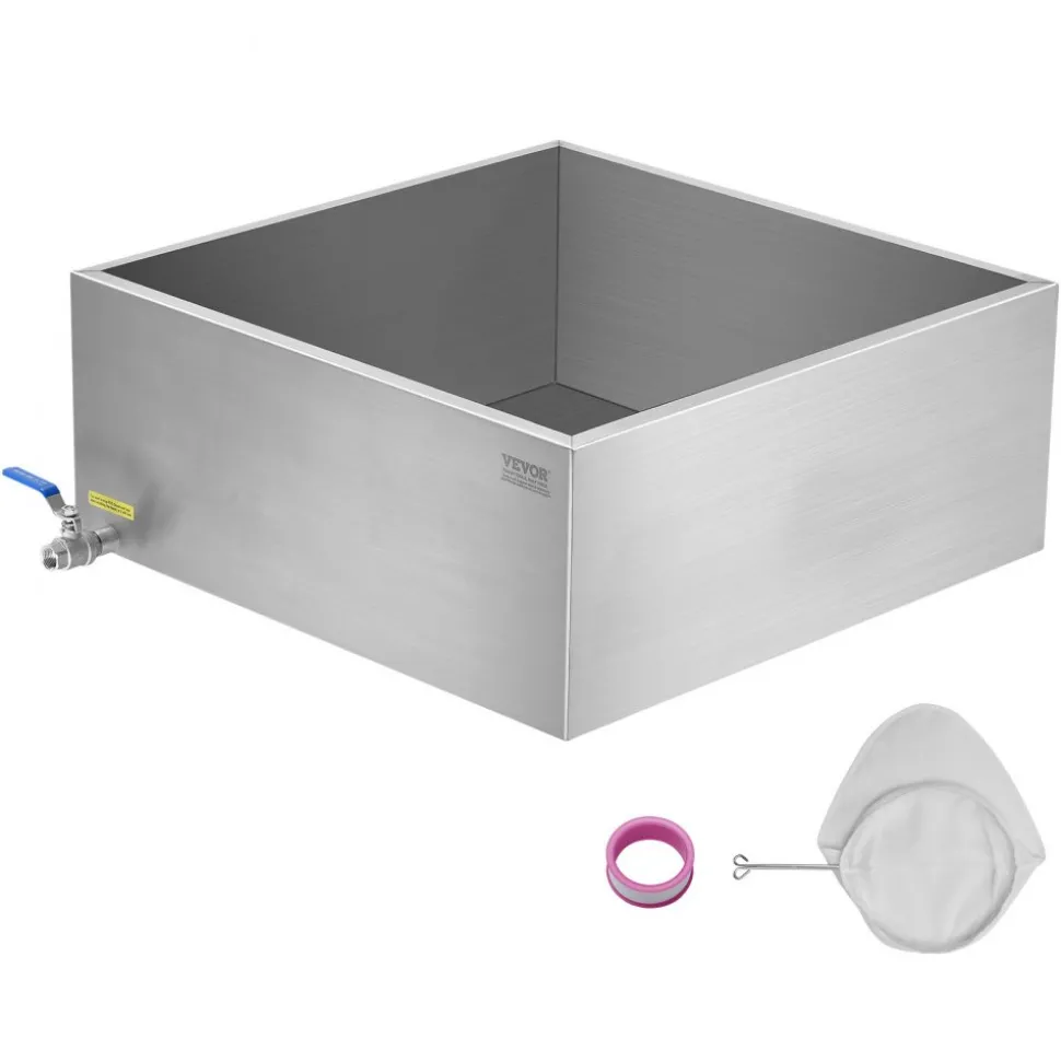 VEVOR Maple Syrup Evaporator Pan, 24.9 Gallon, 362 Cups of 8.8oz Maple Syrup, Flat Evaporator Pan with 1 Valve and 3 Heating Methods, 304 Stainless Steel Maple Syrup Pan for Home, Outdoor