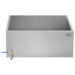 VEVOR Maple Syrup Evaporator Pan, 24.9 Gallon, 362 Cups of 8.8oz Maple Syrup, Flat Evaporator Pan with 1 Valve and 3 Heating Methods, 304 Stainless Steel Maple Syrup Pan for Home, Outdoor