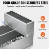 VEVOR Maple Syrup Evaporator Pan, 35 Gallon, 509 Cups of 8.8oz Maple Syrup, Flat Evaporator Pan with Thermometer, 2 Valves and 3 Heating Methods, 304 Stainless Steel Maple Syrup Pan for Home, Outdoor