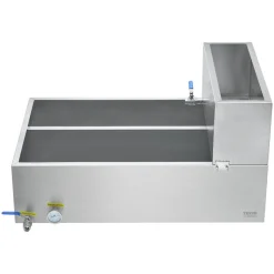 VEVOR Maple Syrup Evaporator Pan, 35 Gallon, 509 Cups of 8.8oz Maple Syrup, Flat Evaporator Pan with Thermometer, 2 Valves and 3 Heating Methods, 304 Stainless Steel Maple Syrup Pan for Home, Outdoor