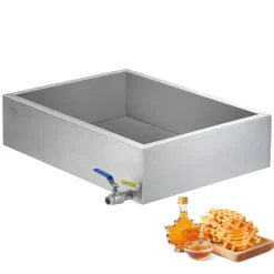 VEVOR Maple Syrup Evaporator Pan, 11.2 Gallon, 162 Cups of 8.8oz Maple Syrup, Flat Evaporator Pan with 1 Valve and 3 Heating Methods, 304 Stainless Steel Maple Syrup Pan for Home, Outdoor