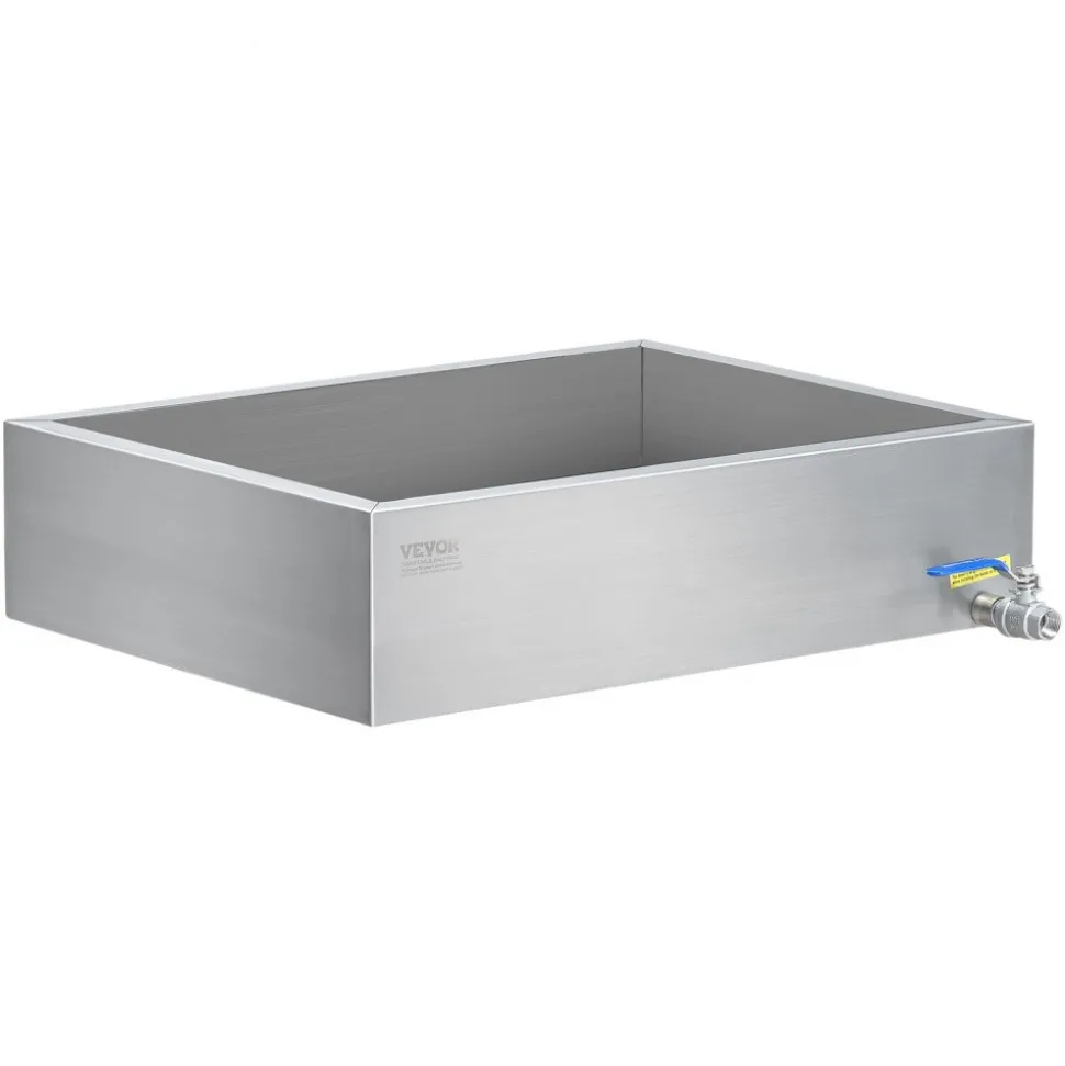 VEVOR Maple Syrup Evaporator Pan, 11.2 Gallon, 162 Cups of 8.8oz Maple Syrup, Flat Evaporator Pan with 1 Valve and 3 Heating Methods, 304 Stainless Steel Maple Syrup Pan for Home, Outdoor