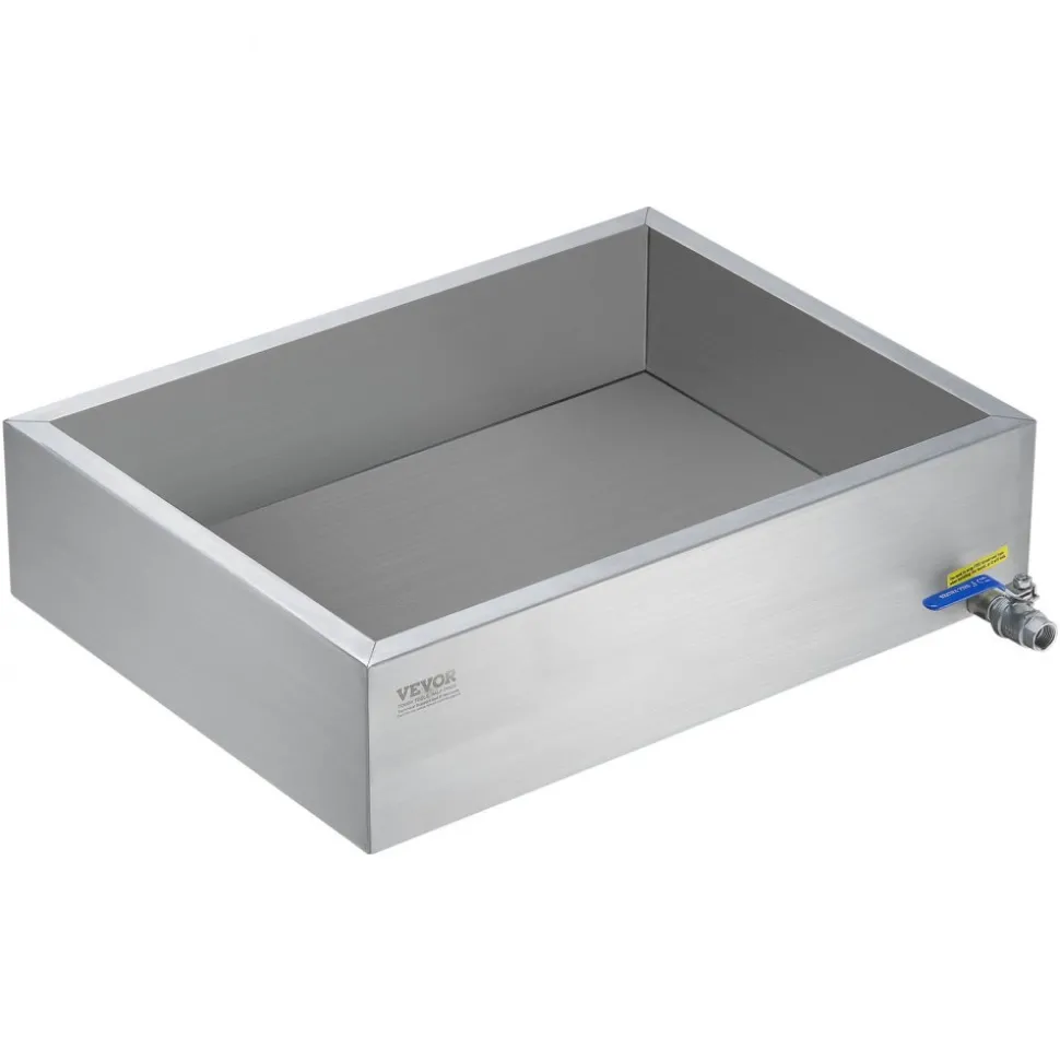 VEVOR Maple Syrup Evaporator Pan, 11.2 Gallon, 162 Cups of 8.8oz Maple Syrup, Flat Evaporator Pan with 1 Valve and 3 Heating Methods, 304 Stainless Steel Maple Syrup Pan for Home, Outdoor