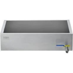 VEVOR Maple Syrup Evaporator Pan, 11.2 Gallon, 162 Cups of 8.8oz Maple Syrup, Flat Evaporator Pan with 1 Valve and 3 Heating Methods, 304 Stainless Steel Maple Syrup Pan for Home, Outdoor
