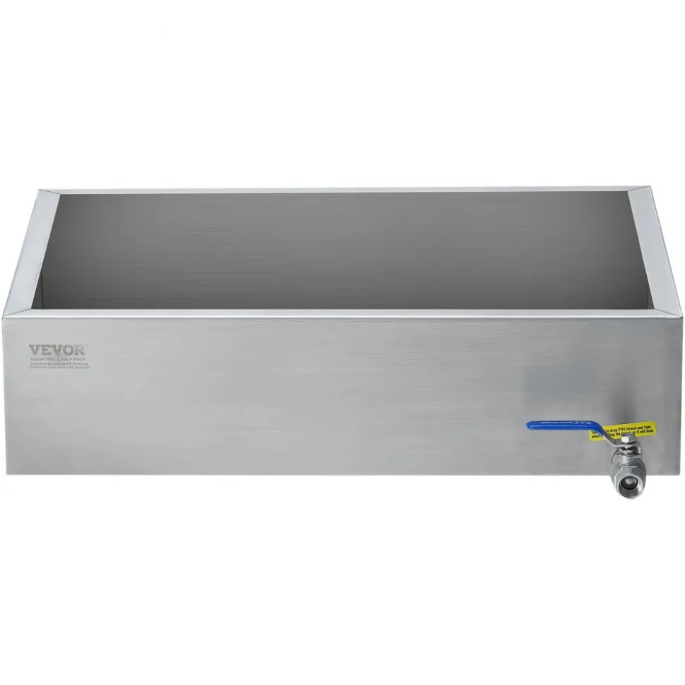 VEVOR Maple Syrup Evaporator Pan, 11.2 Gallon, 162 Cups of 8.8oz Maple Syrup, Flat Evaporator Pan with 1 Valve and 3 Heating Methods, 304 Stainless Steel Maple Syrup Pan for Home, Outdoor