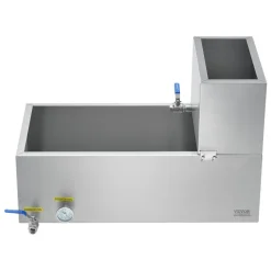 VEVOR Maple Syrup Evaporator Pan, 19.6 Gallon, 285 Cups of 8.8oz Maple Syrup, Flat Evaporator Pan with Thermometer, 2 Valves and 3 Heating Methods, 304 Stainless Steel Maple Syrup Pan for Home, Outdoor