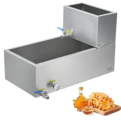 VEVOR Maple Syrup Evaporator Pan, 19.6 Gallon, 285 Cups of 8.8oz Maple Syrup, Flat Evaporator Pan with Thermometer, 2 Valves and 3 Heating Methods, 304 Stainless Steel Maple Syrup Pan for Home, Outdoor